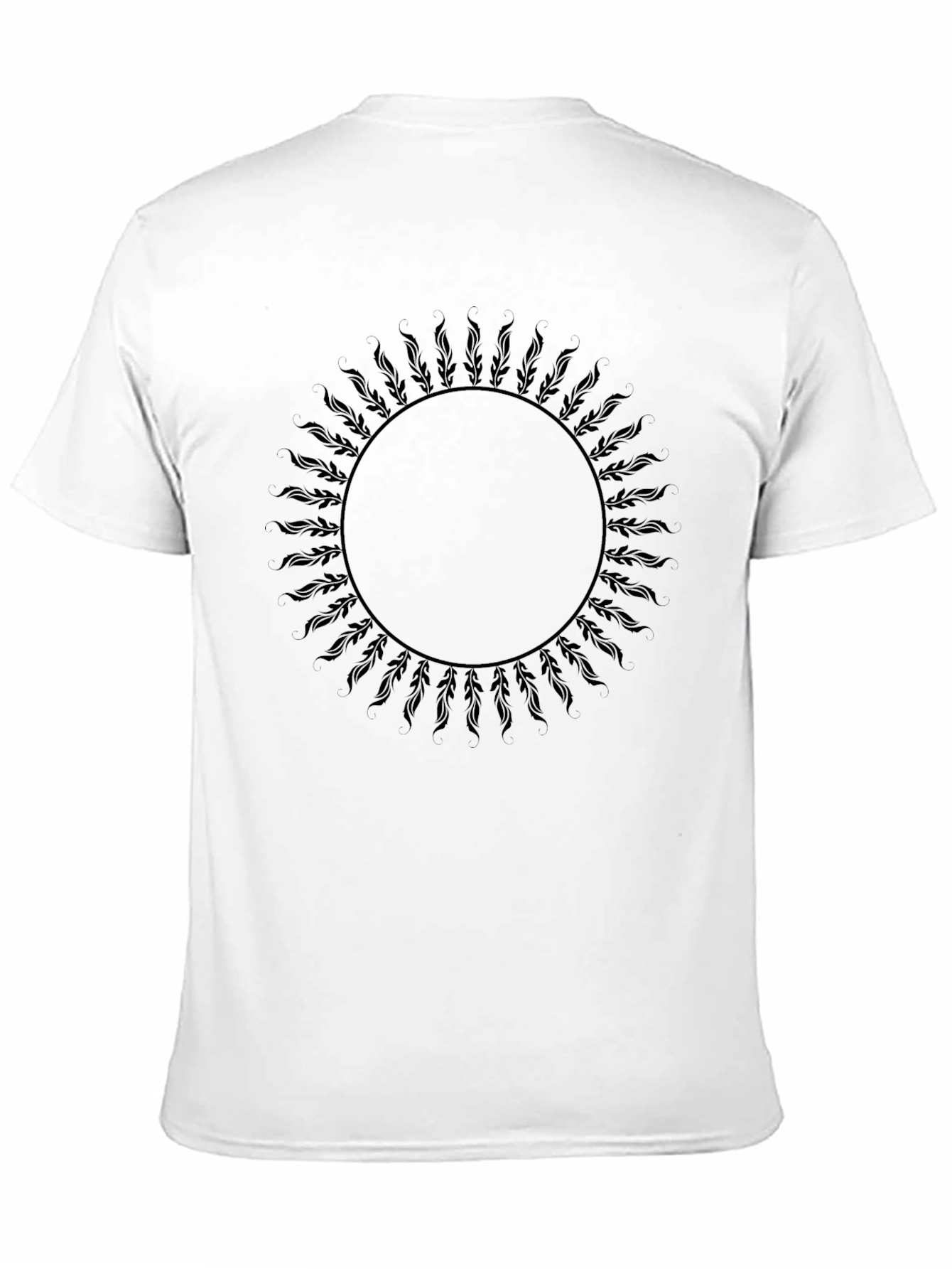 Sunburst Graphic Tee - Black Cotton Casual Shirt