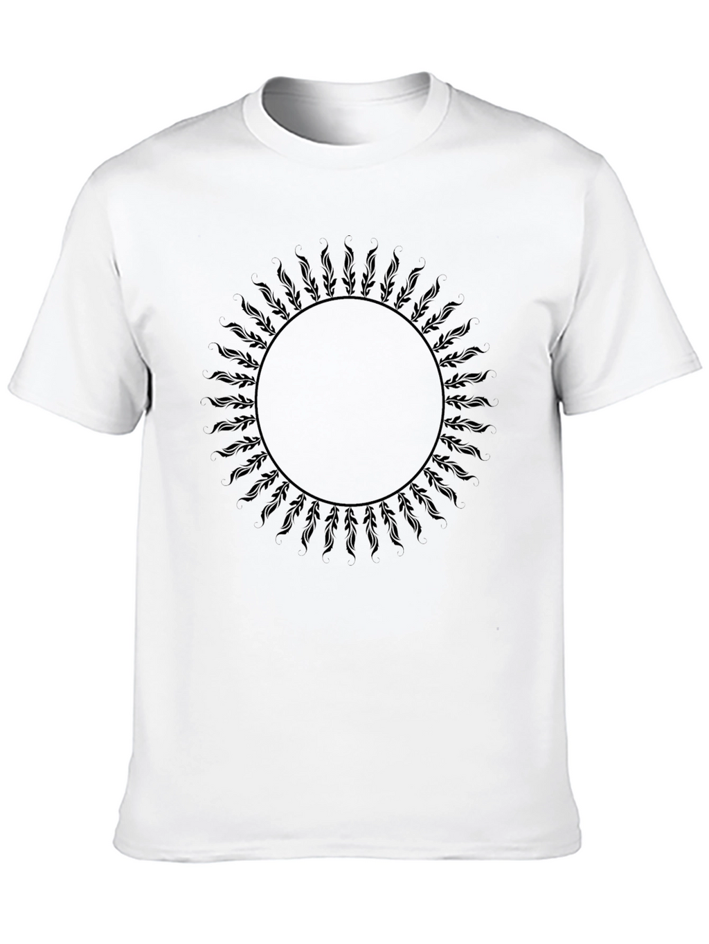 Sunburst Graphic Tee - Black Cotton Casual Shirt