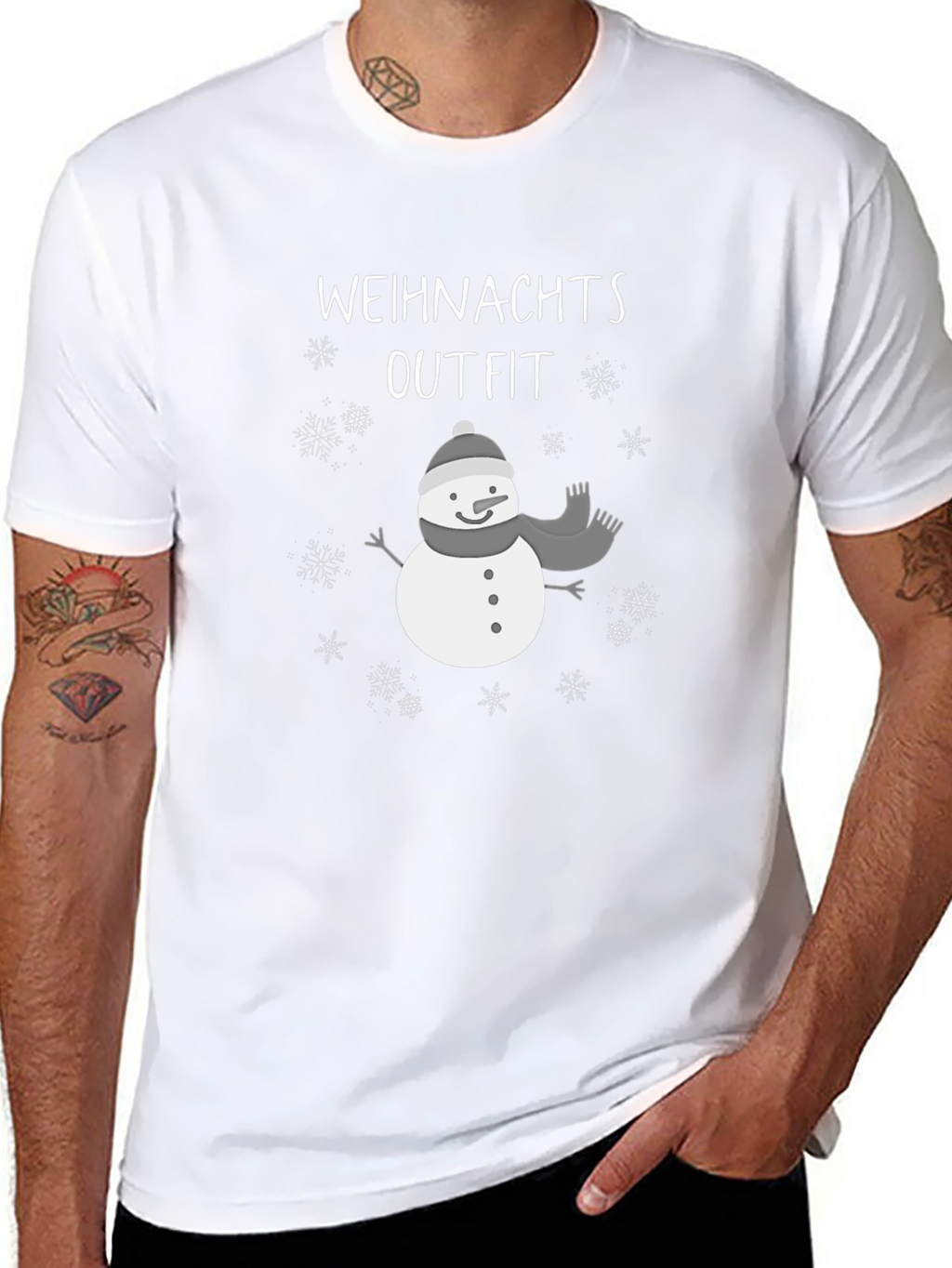 Festive Christmas Outfit Snowman T-Shirt