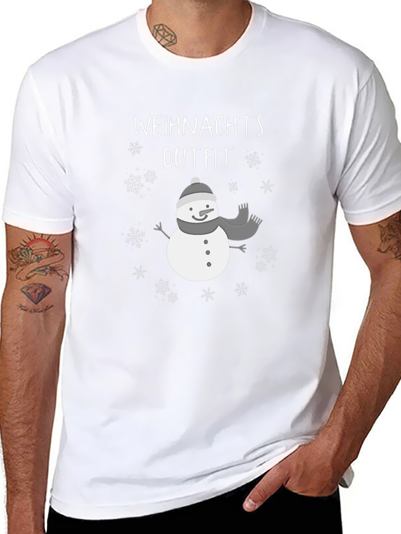 Festive Christmas Outfit Snowman T-Shirt