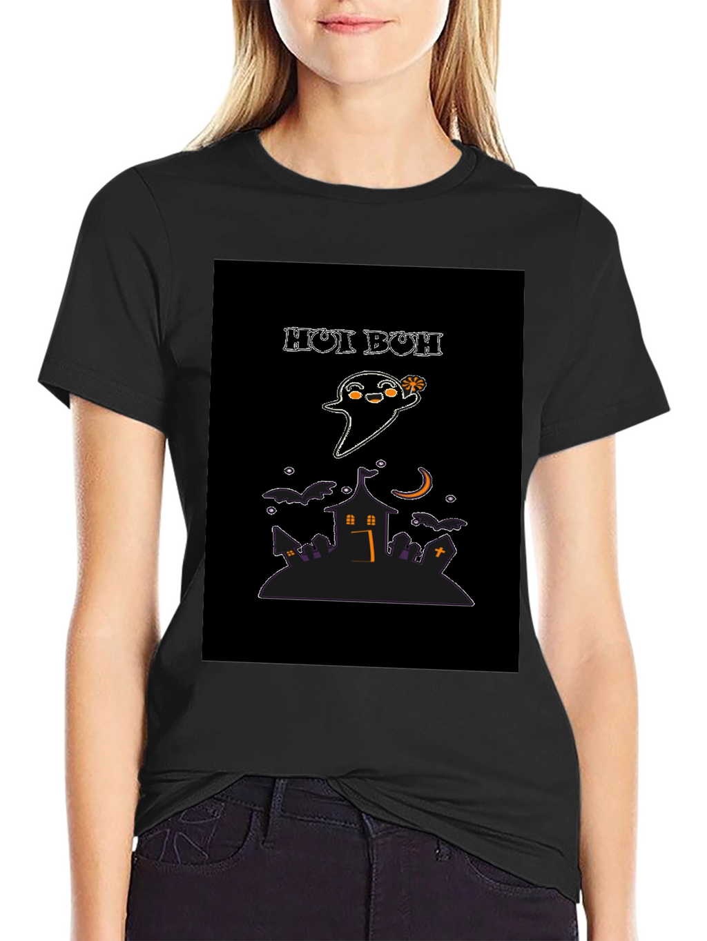 Spooky Season Tee: Hoi Buh Ghost & Haunted House
