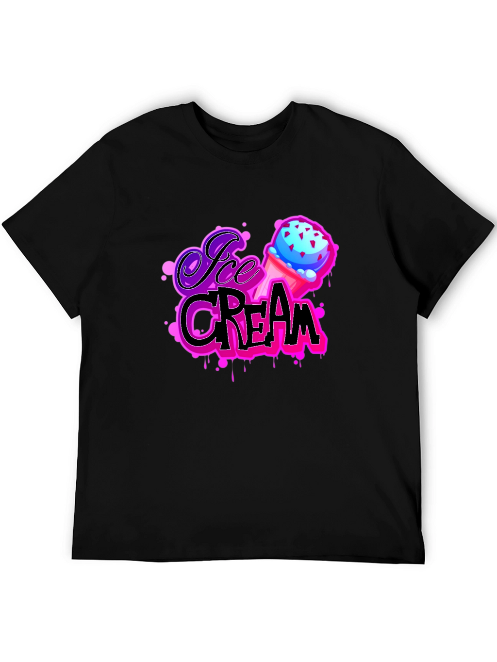 Ice Cream Graphic T-Shirt - Funky Design