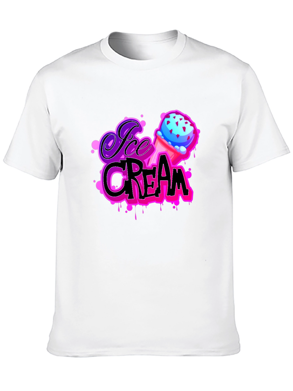 Ice Cream Graphic T-Shirt - Funky Design