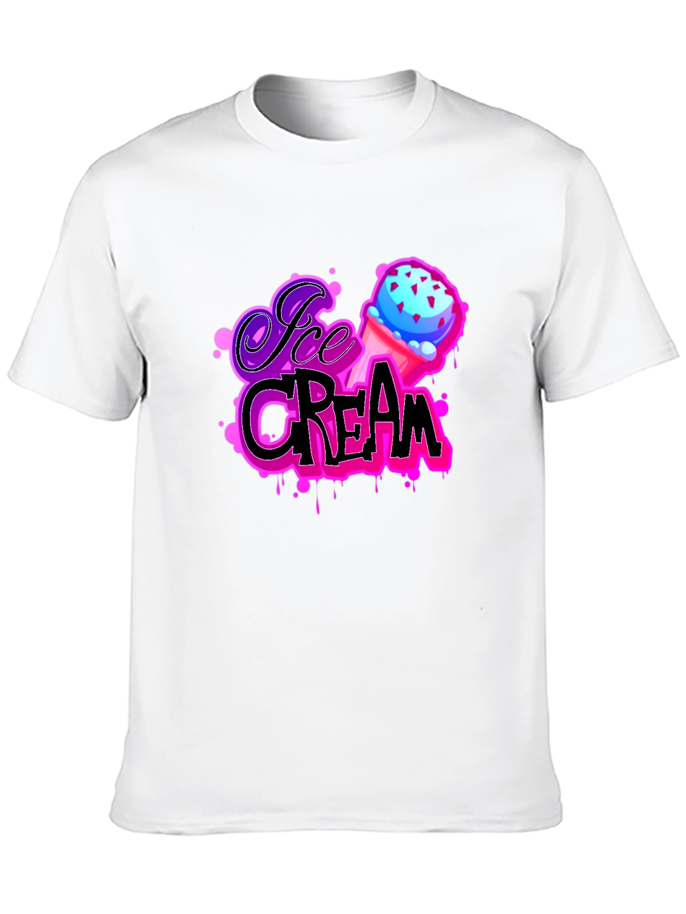 Ice Cream Graphic T-Shirt - Funky Design