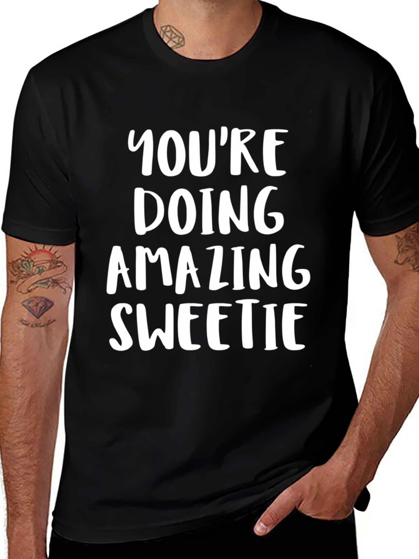 Amazing Sweetie Black Graphic Tee