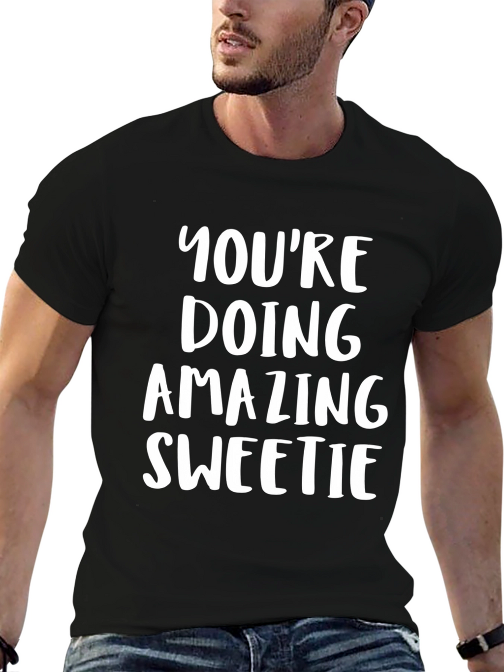 Amazing Sweetie Black Graphic Tee