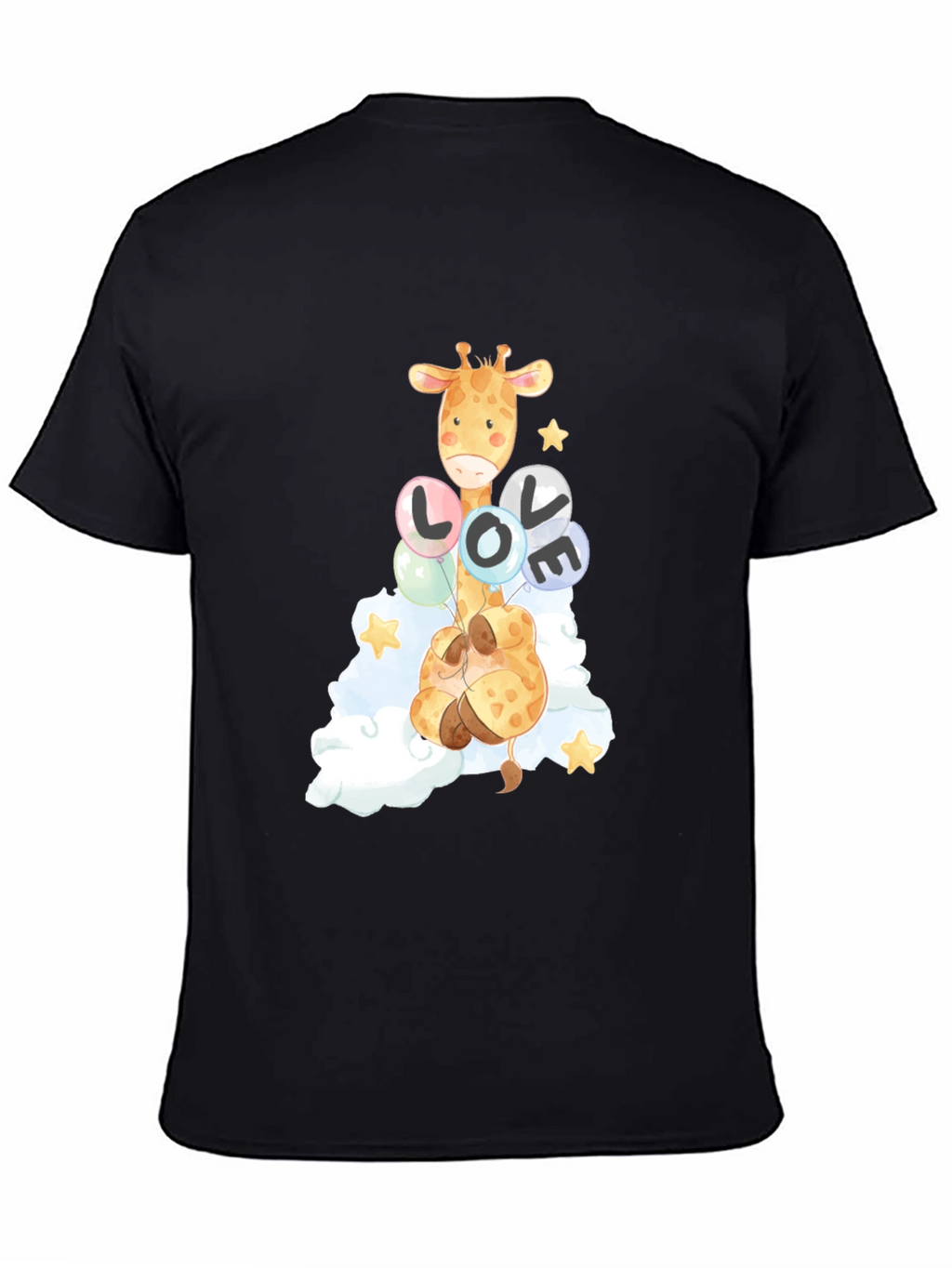 Giraffe Love Balloons Graphic Tee