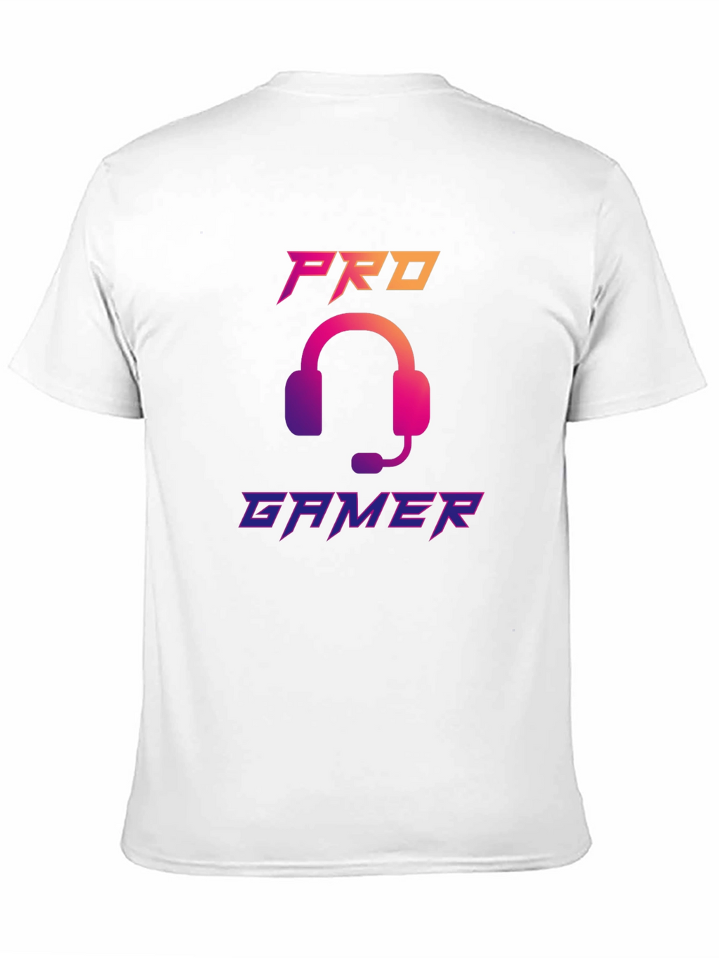 Pro Gamer Black T-Shirt with Headset Design