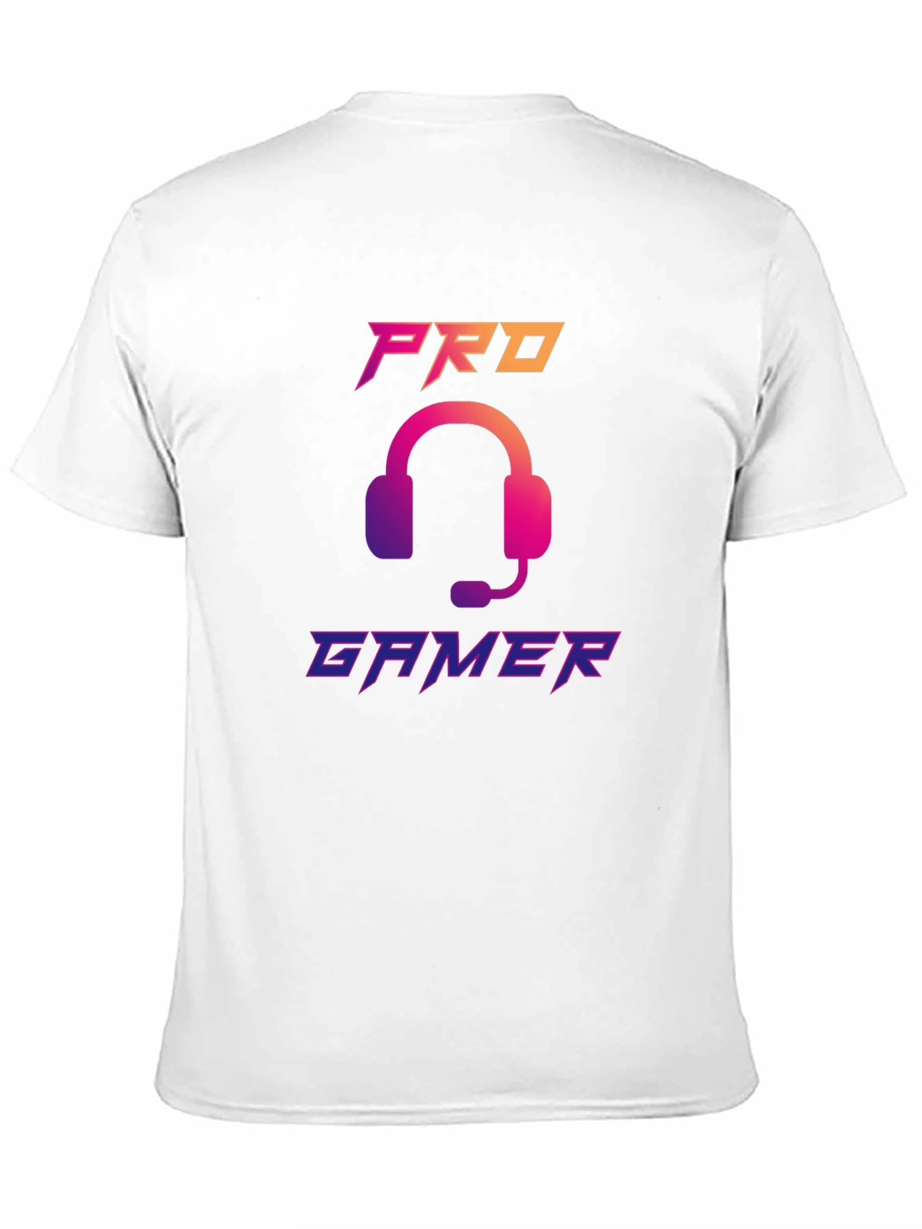 Pro Gamer Black T-Shirt with Headset Design