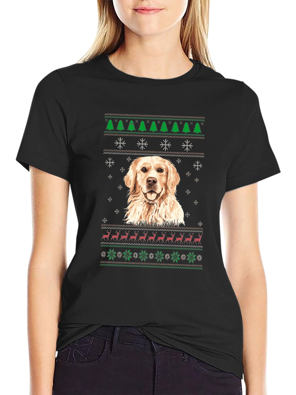 Golden Retriever Christmas Sweater T-Shirt
