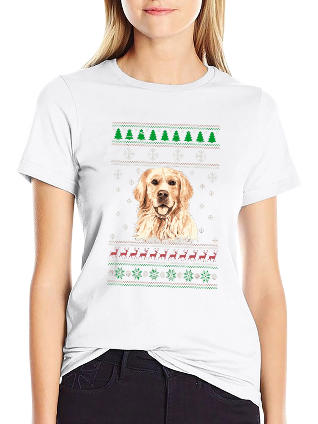Golden Retriever Christmas Sweater T-Shirt