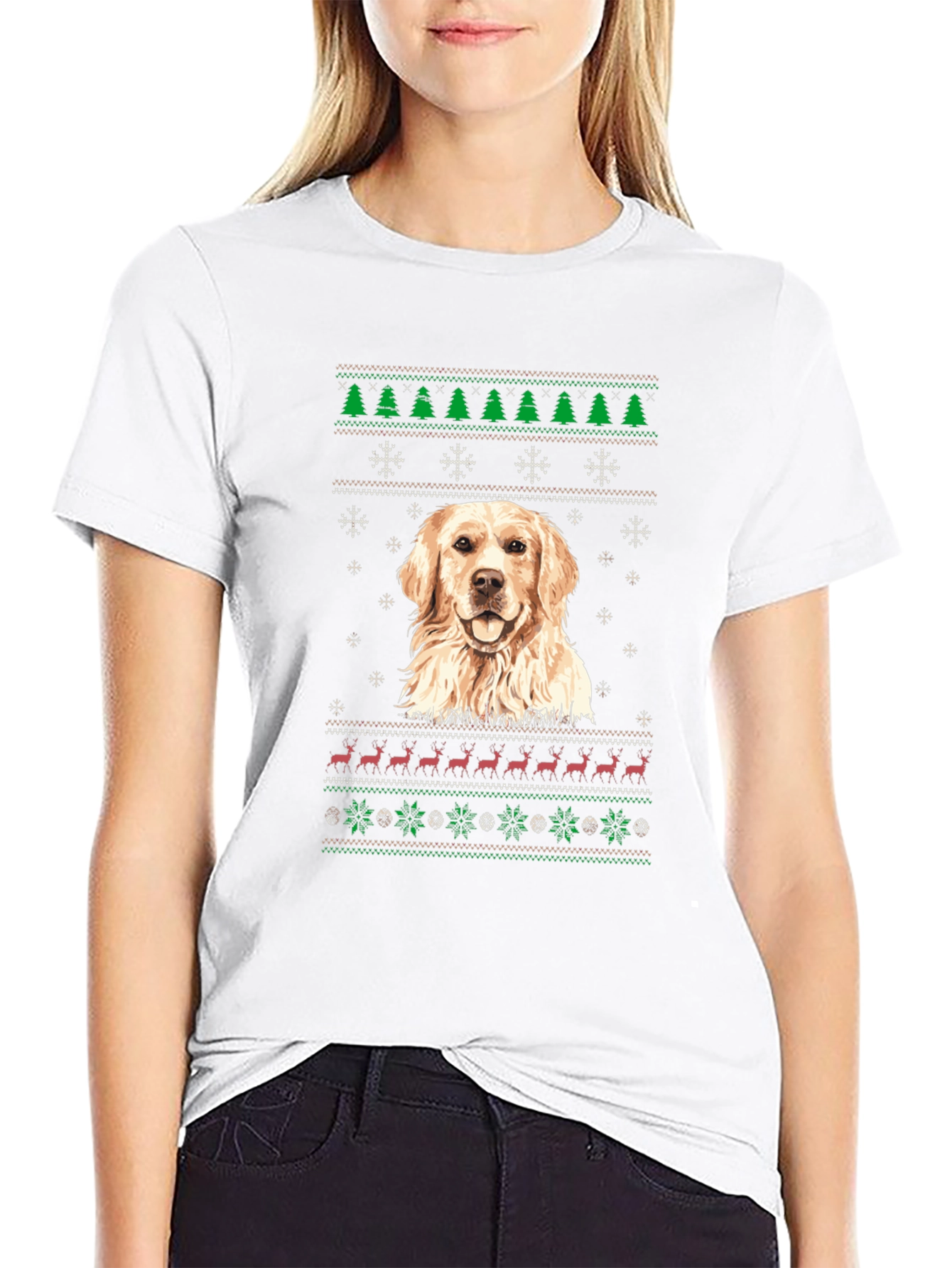 Golden Retriever Christmas Sweater T-Shirt
