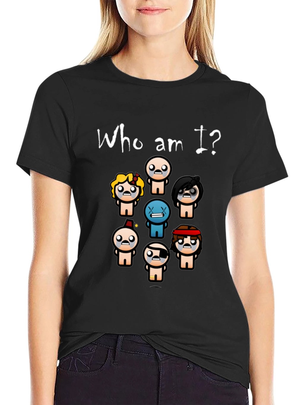 Who am I? T-Shirt - Indie Game Isaac Inspired