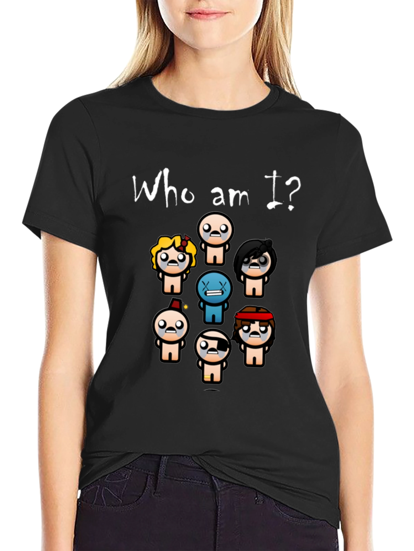 Who am I? T-Shirt - Indie Game Isaac Inspired