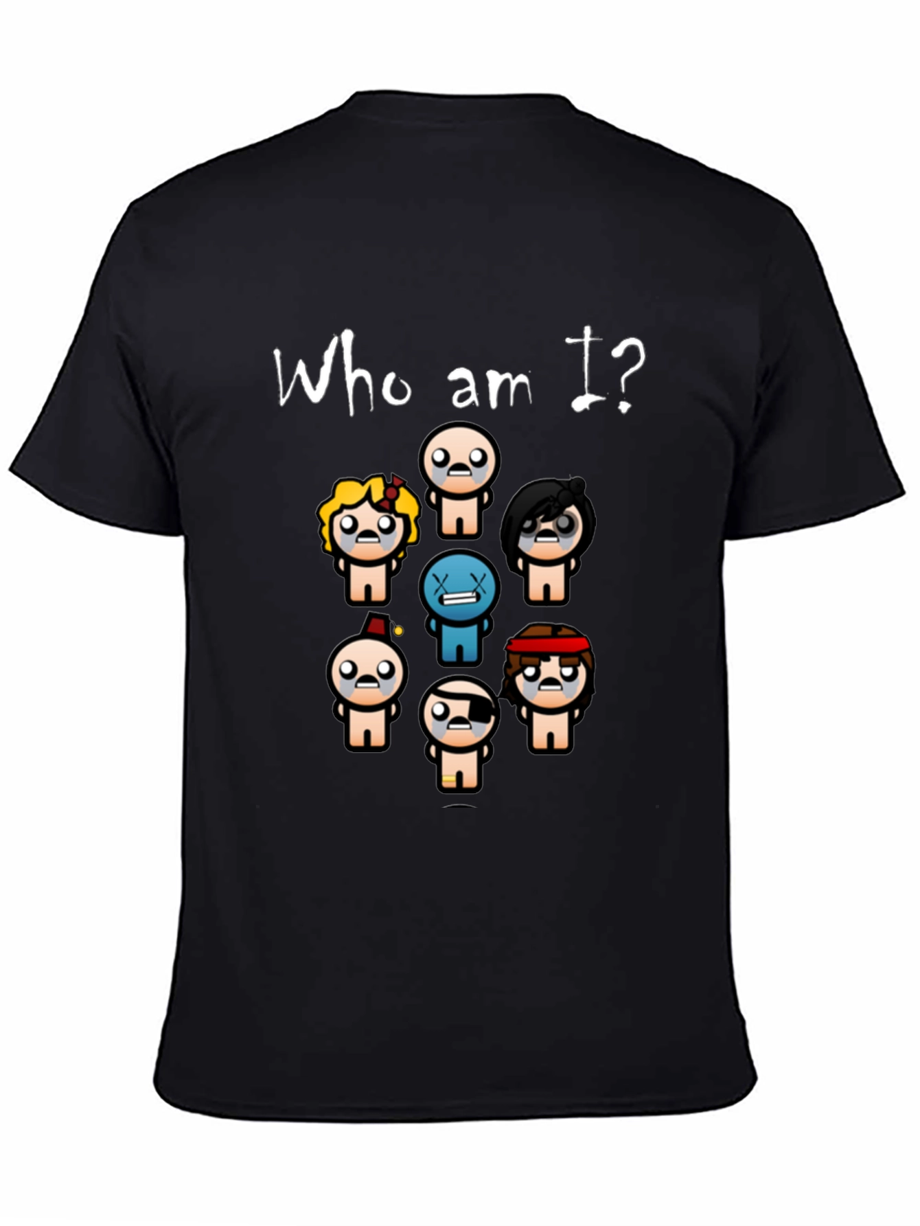 Who am I? T-Shirt - Indie Game Isaac Inspired