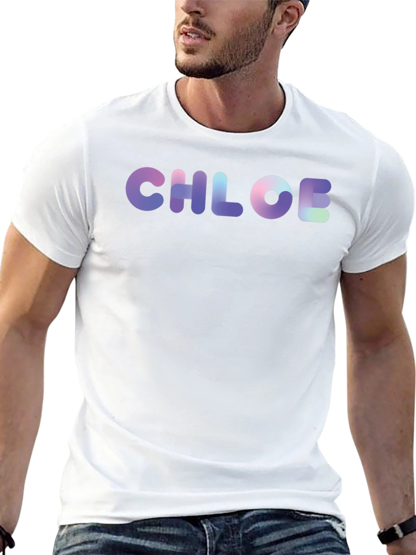 Chloe Personalized Gradient T-Shirt - Trendy & Unique