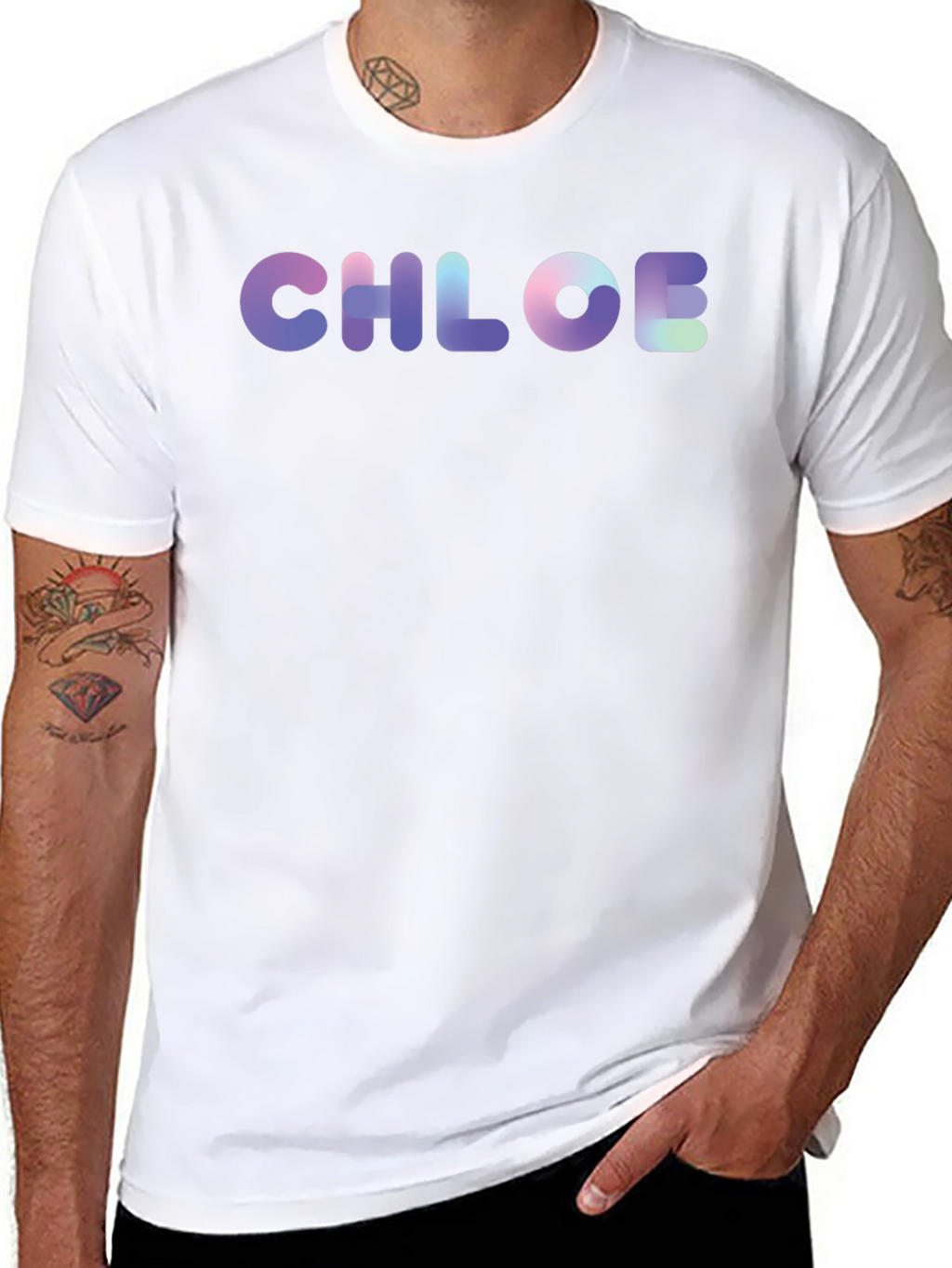 Chloe Personalized Gradient T-Shirt - Trendy & Unique