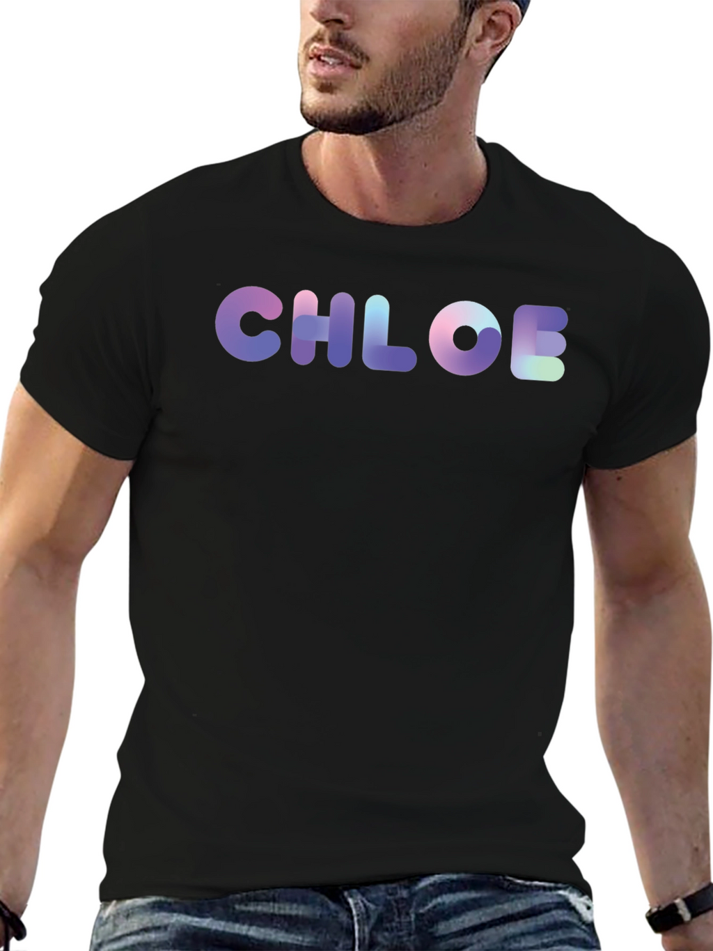 Chloe Personalized Gradient T-Shirt - Trendy & Unique