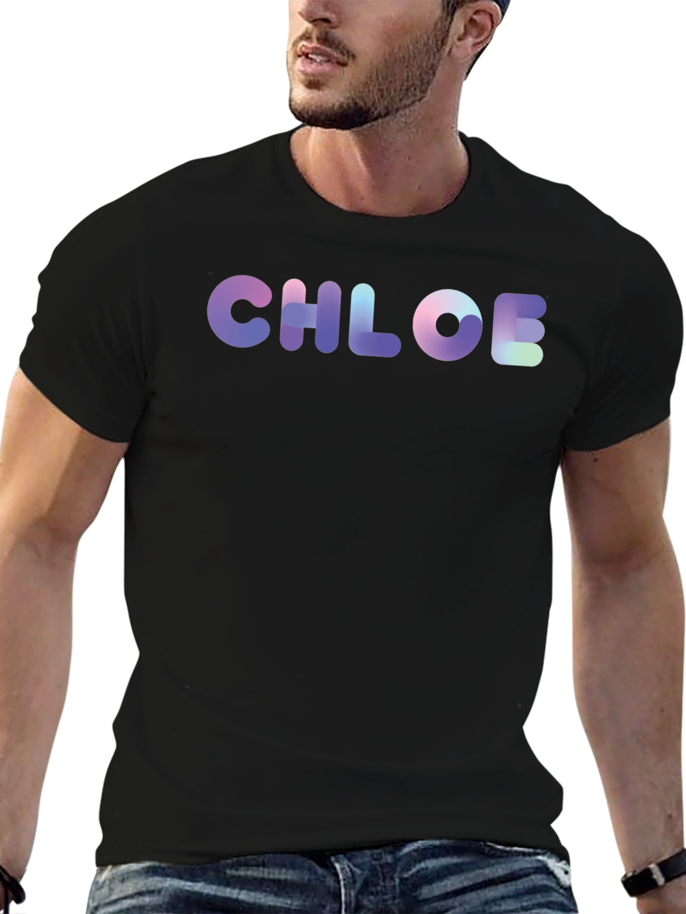 Chloe Personalized Gradient T-Shirt - Trendy & Unique