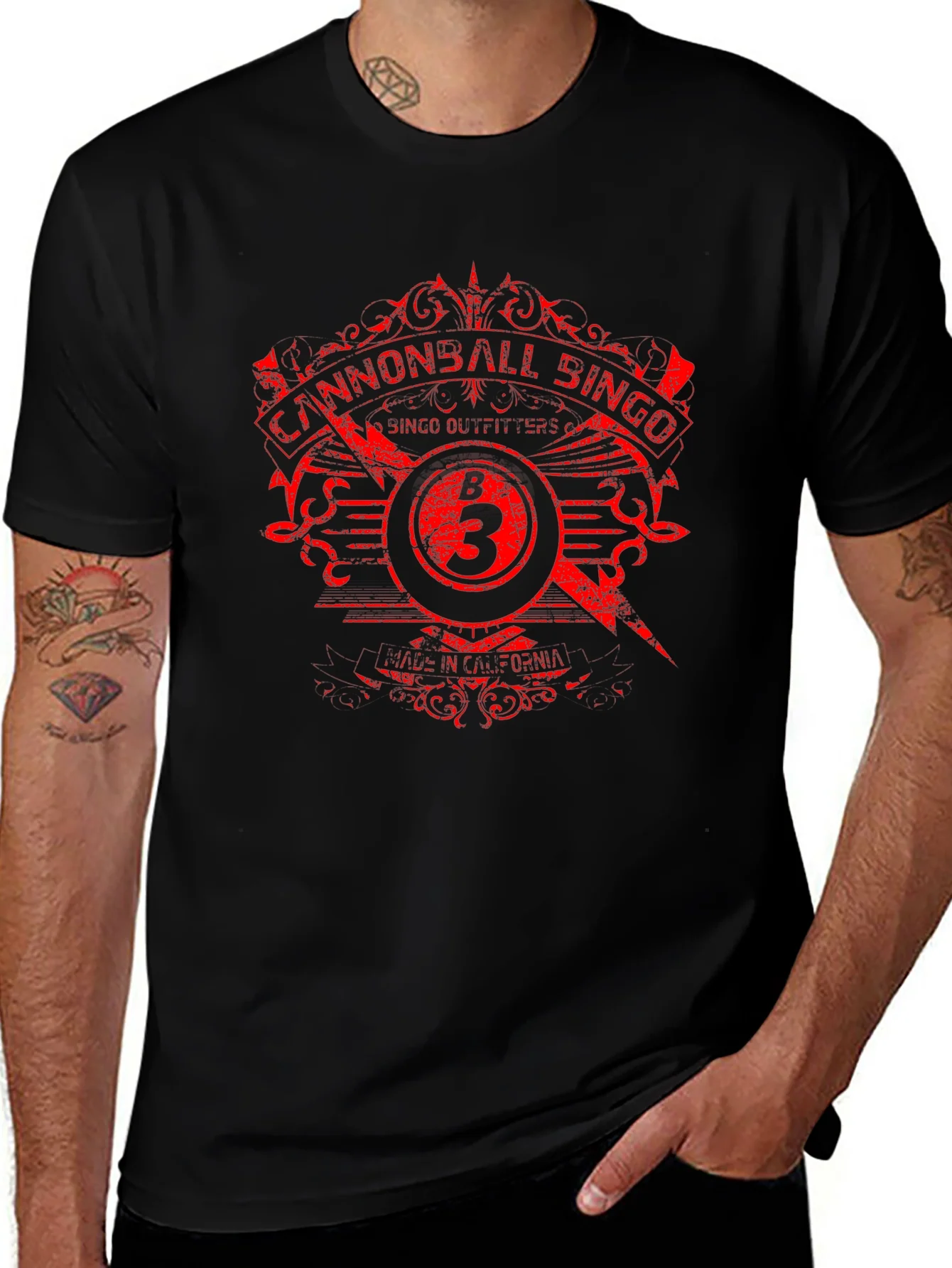 Cannonball Bingo Graphic Tee - Black T-Shirt