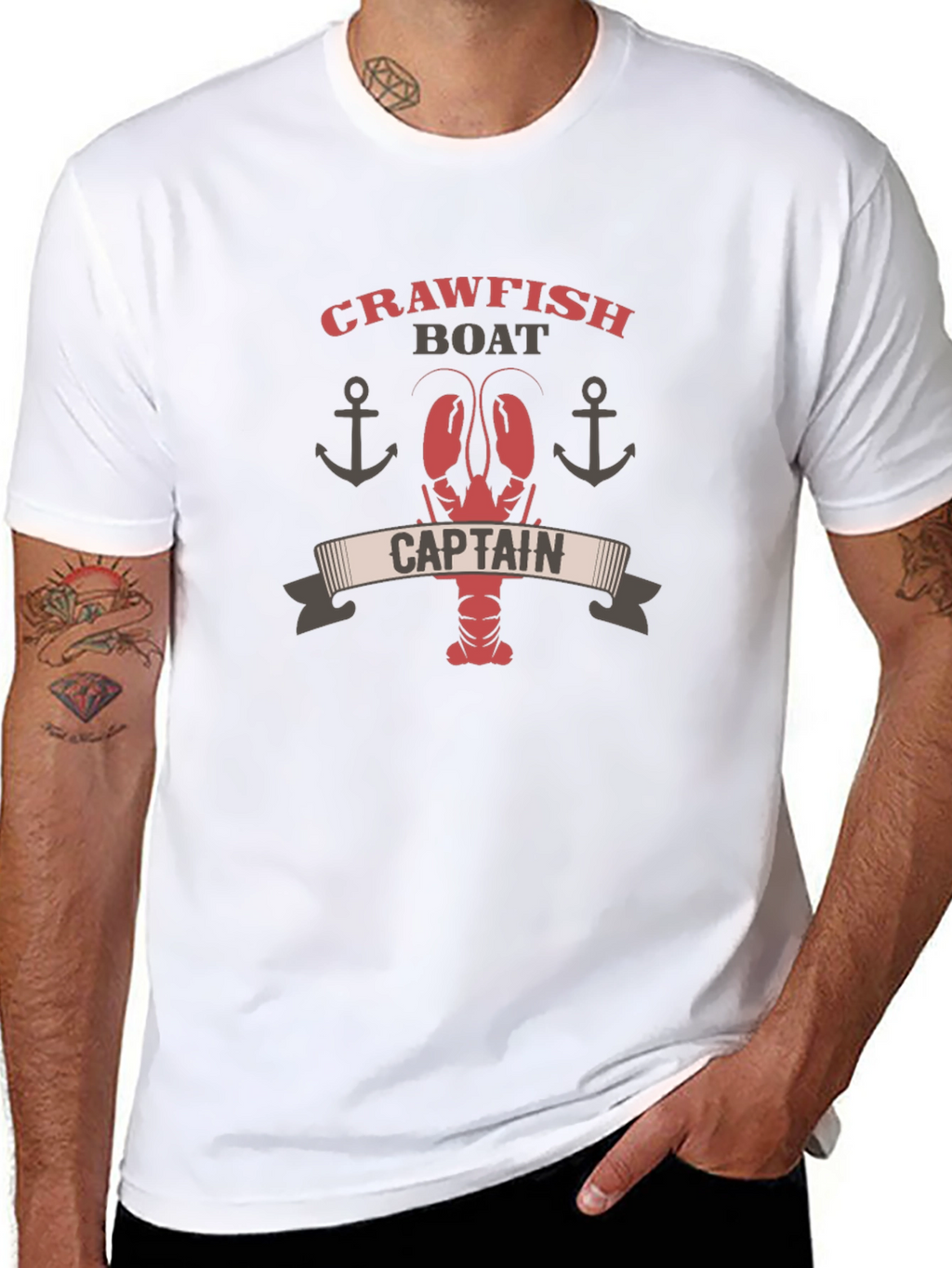 Crawfish Boat Captain Graphic T-Shirt
