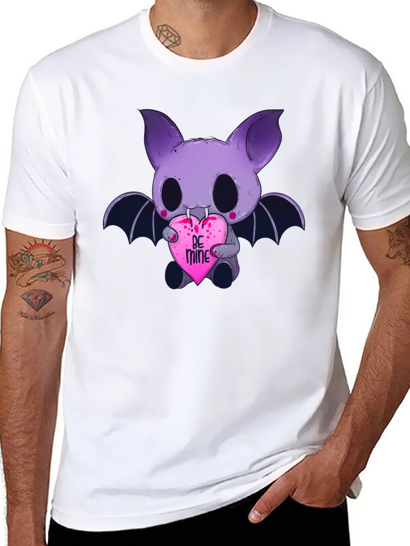 Cute Bat Be Mine Graphic T-Shirt