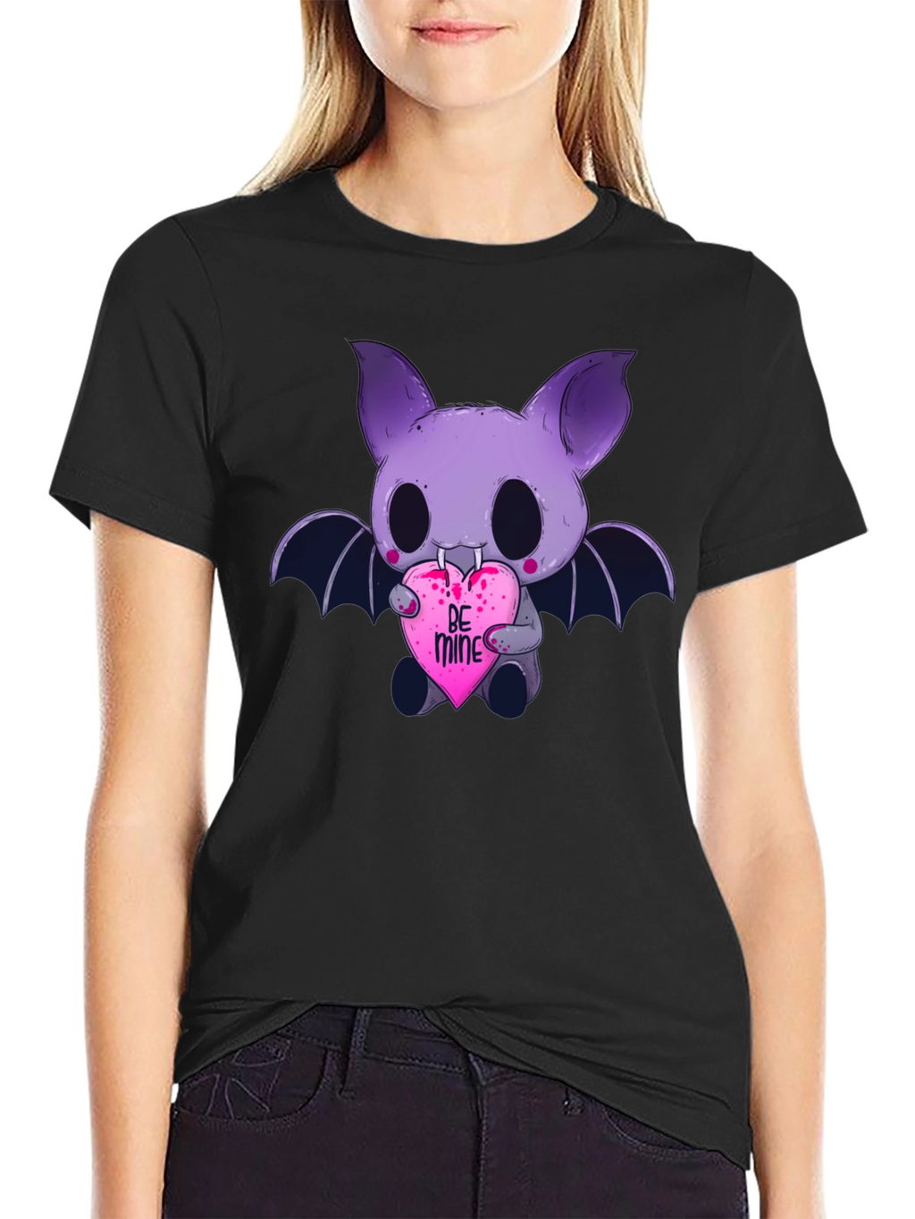 Cute Bat Be Mine Graphic T-Shirt