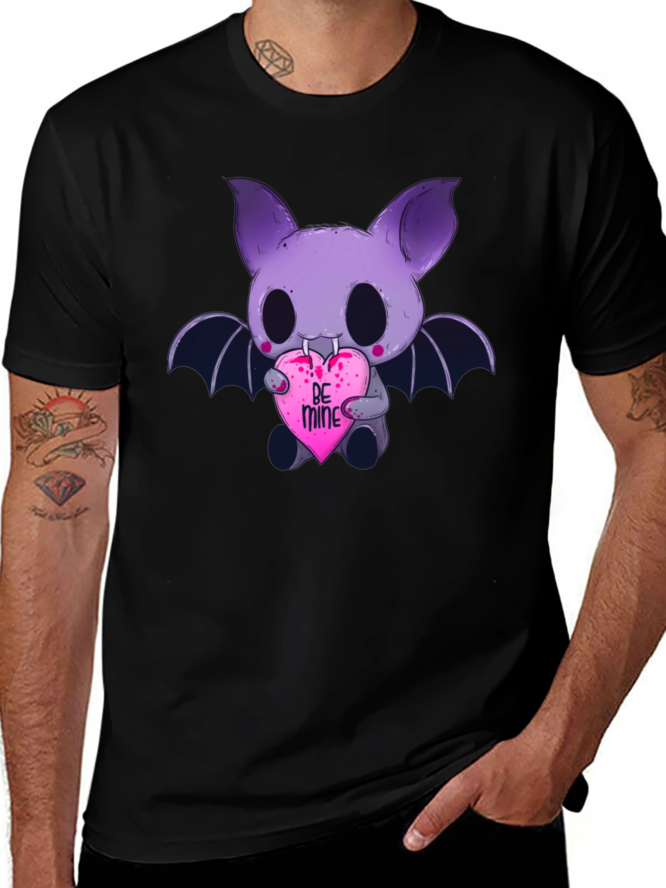 Cute Bat Be Mine Graphic T-Shirt