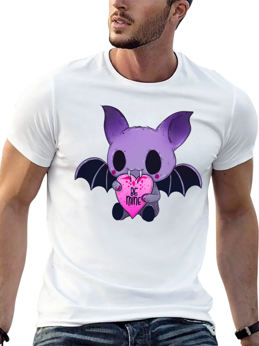 Cute Bat Be Mine Graphic T-Shirt