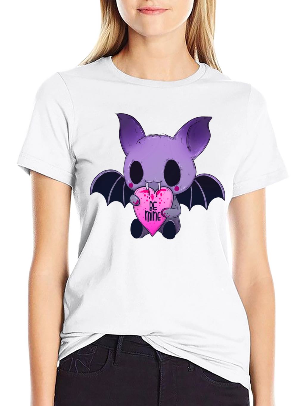 Cute Bat Be Mine Graphic T-Shirt