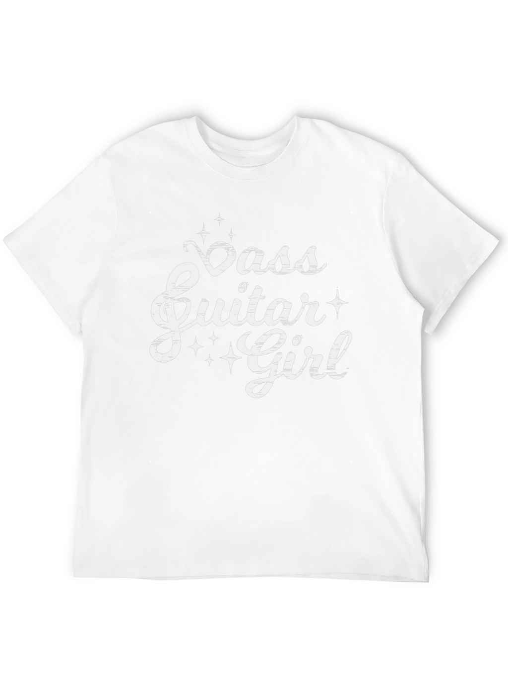 Bass Guitar Girl Black Tee - Music Lovers T-Shirt