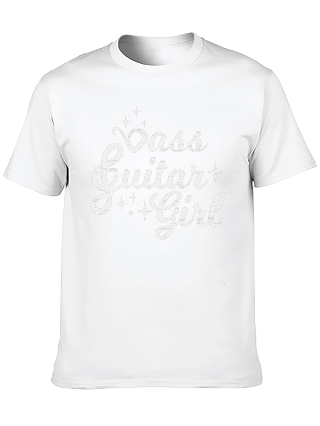 Bass Guitar Girl Black Tee - Music Lovers T-Shirt