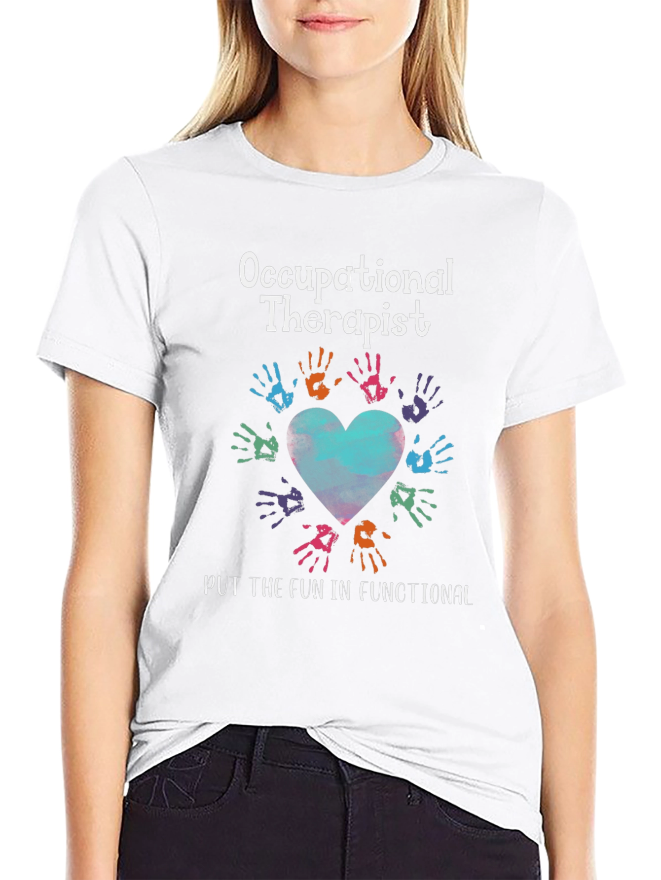 Occupational Therapist T-Shirt - Hand Heart Design