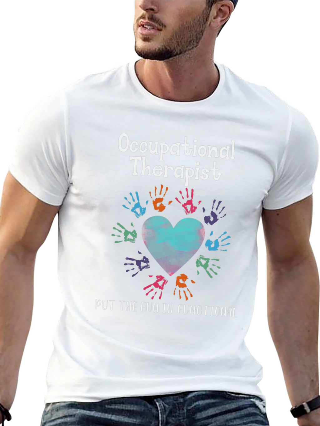 Occupational Therapist T-Shirt - Hand Heart Design