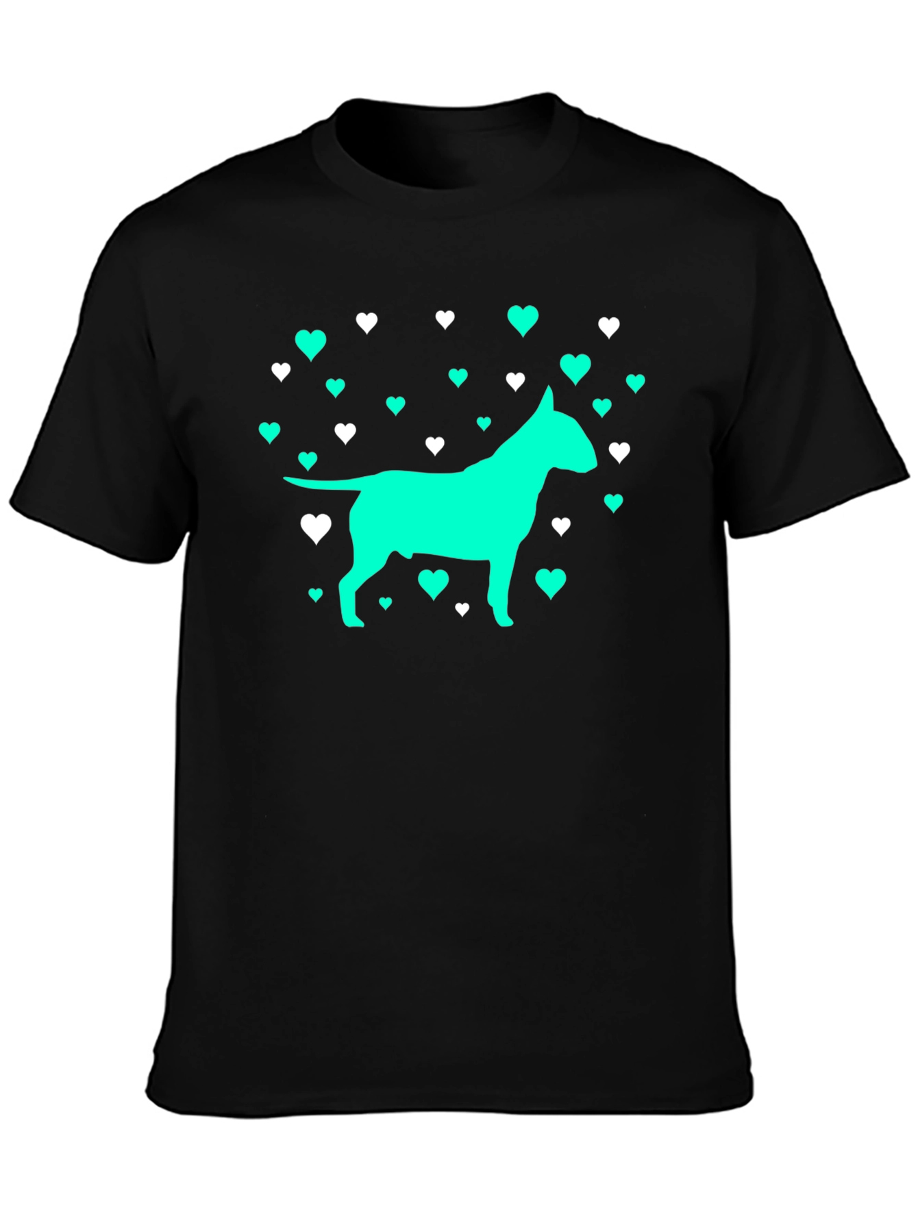 Dog Lover T-Shirt - Heart Bull Terrier Tee