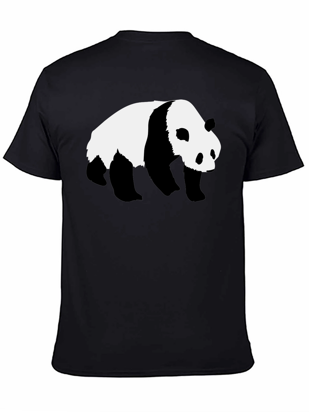 Panda Graphic Tee - Black Cotton T-Shirt
