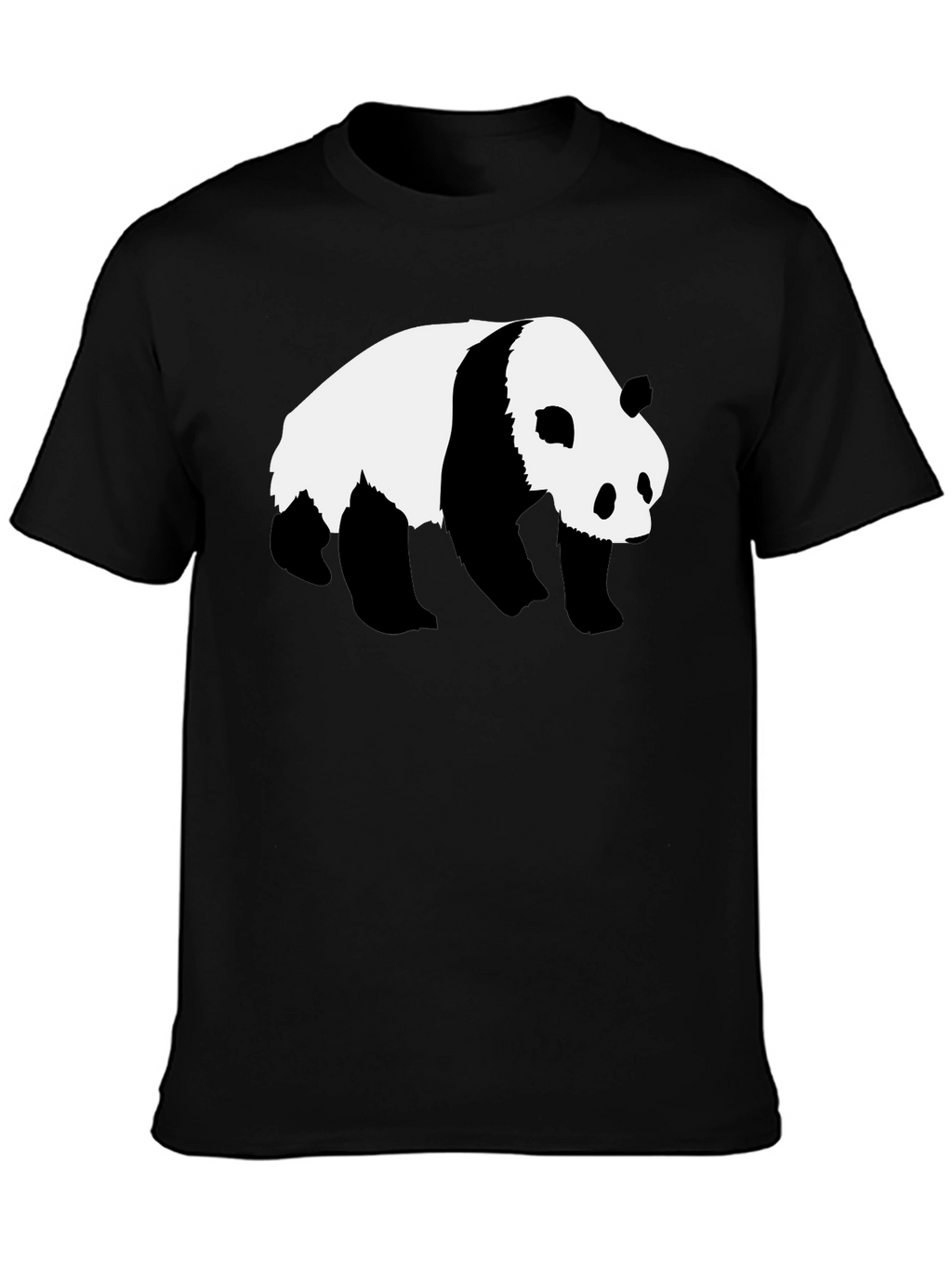 Panda Graphic Tee - Black Cotton T-Shirt