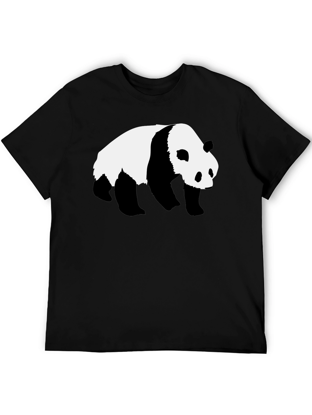 Panda Graphic Tee - Black Cotton T-Shirt