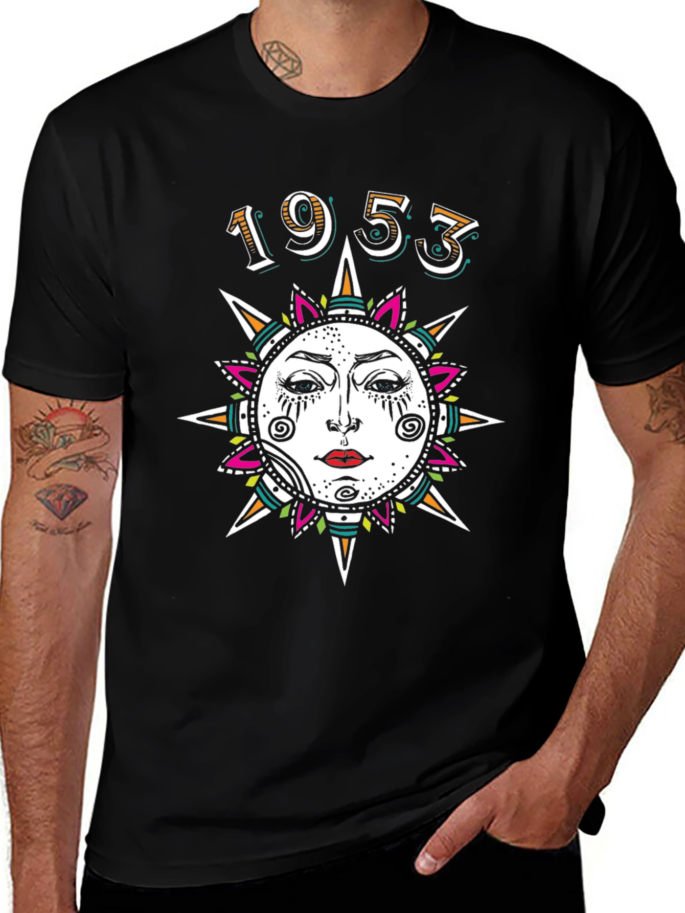 Vintage 1953 Sun Face Graphic Tee