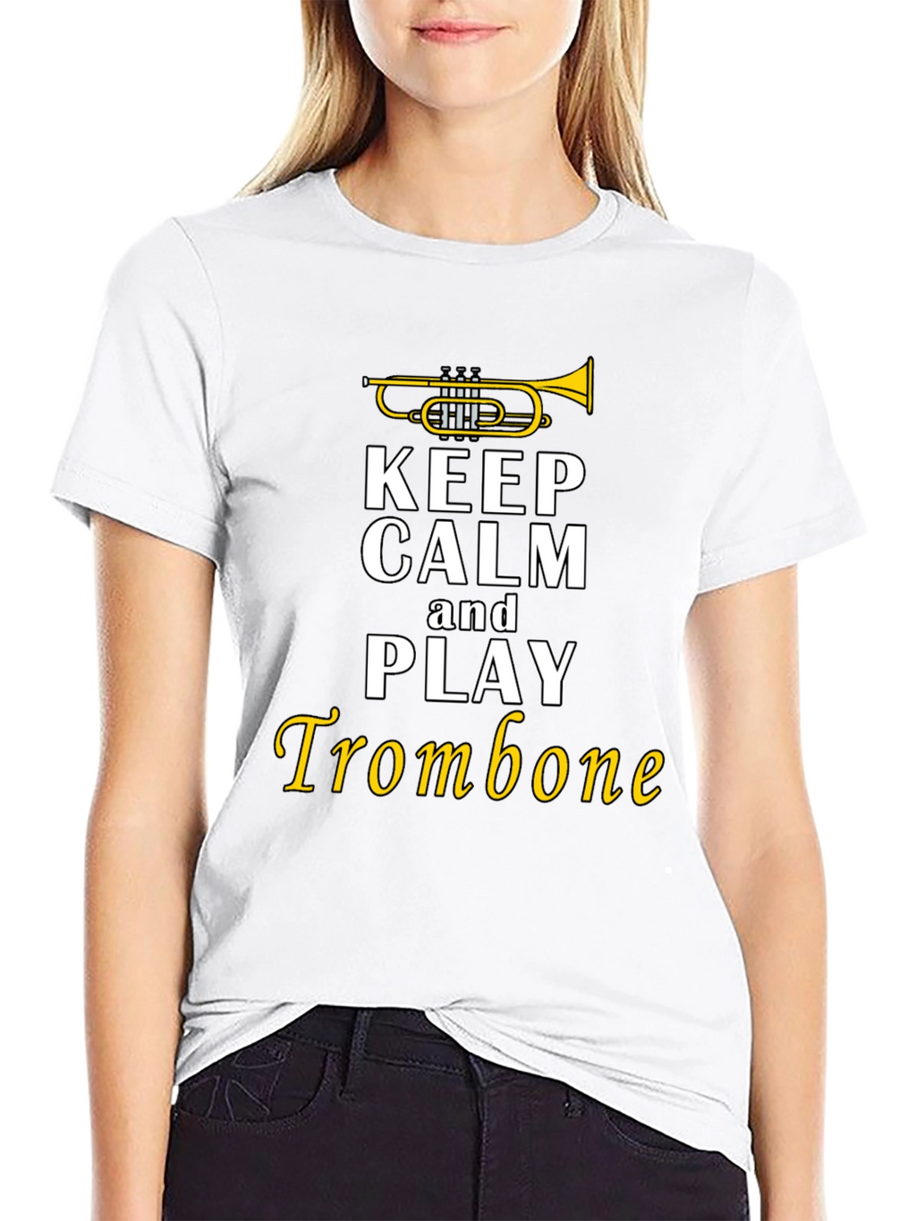 Keep Calm Trombone T-Shirt - Black