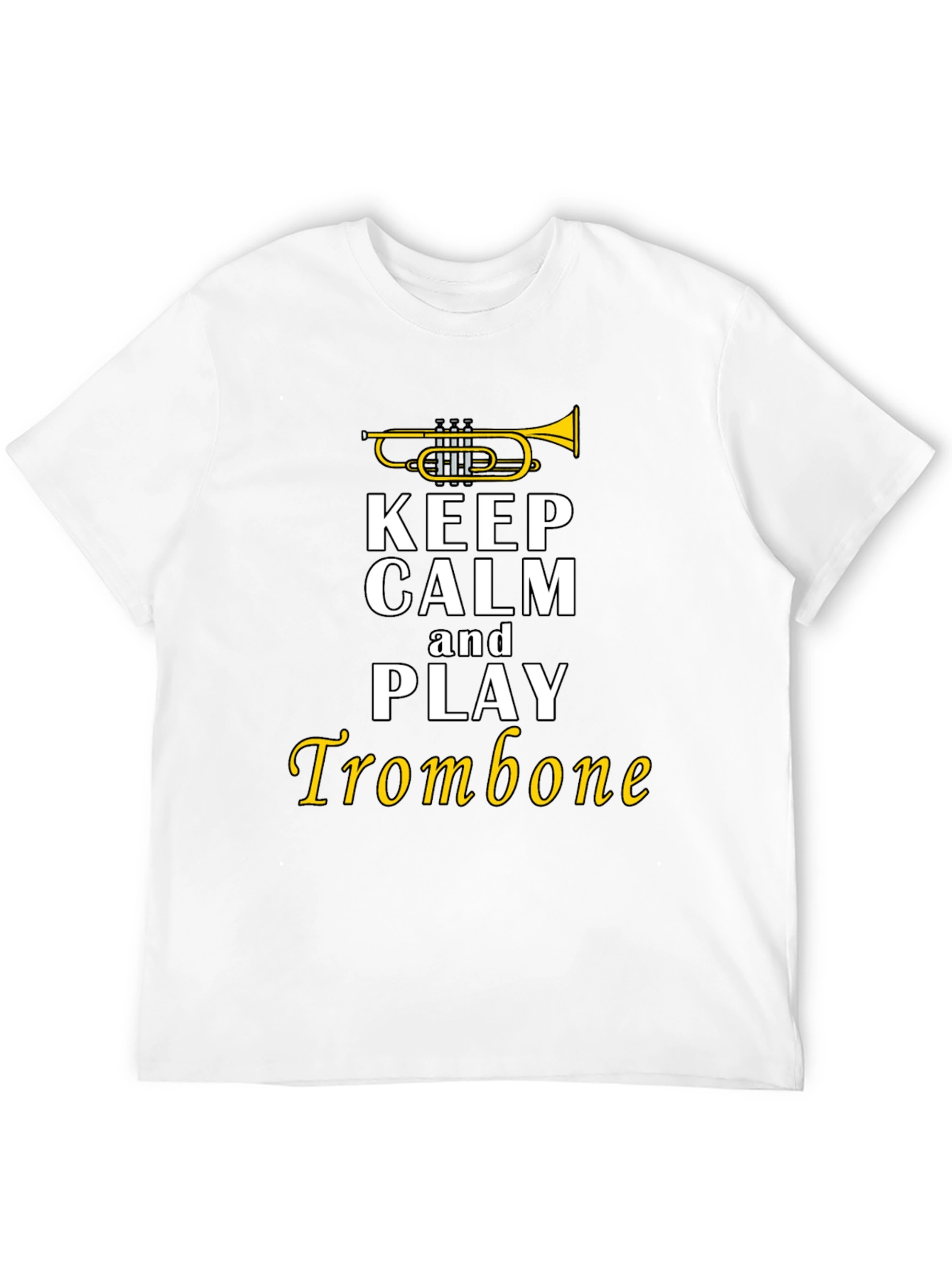 Keep Calm Trombone T-Shirt - Black
