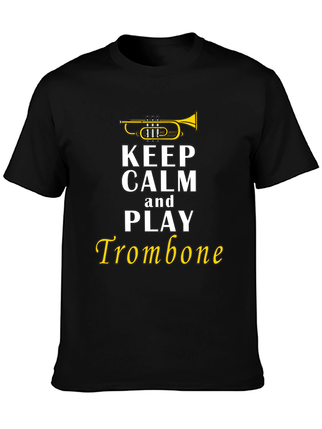 Keep Calm Trombone T-Shirt - Black
