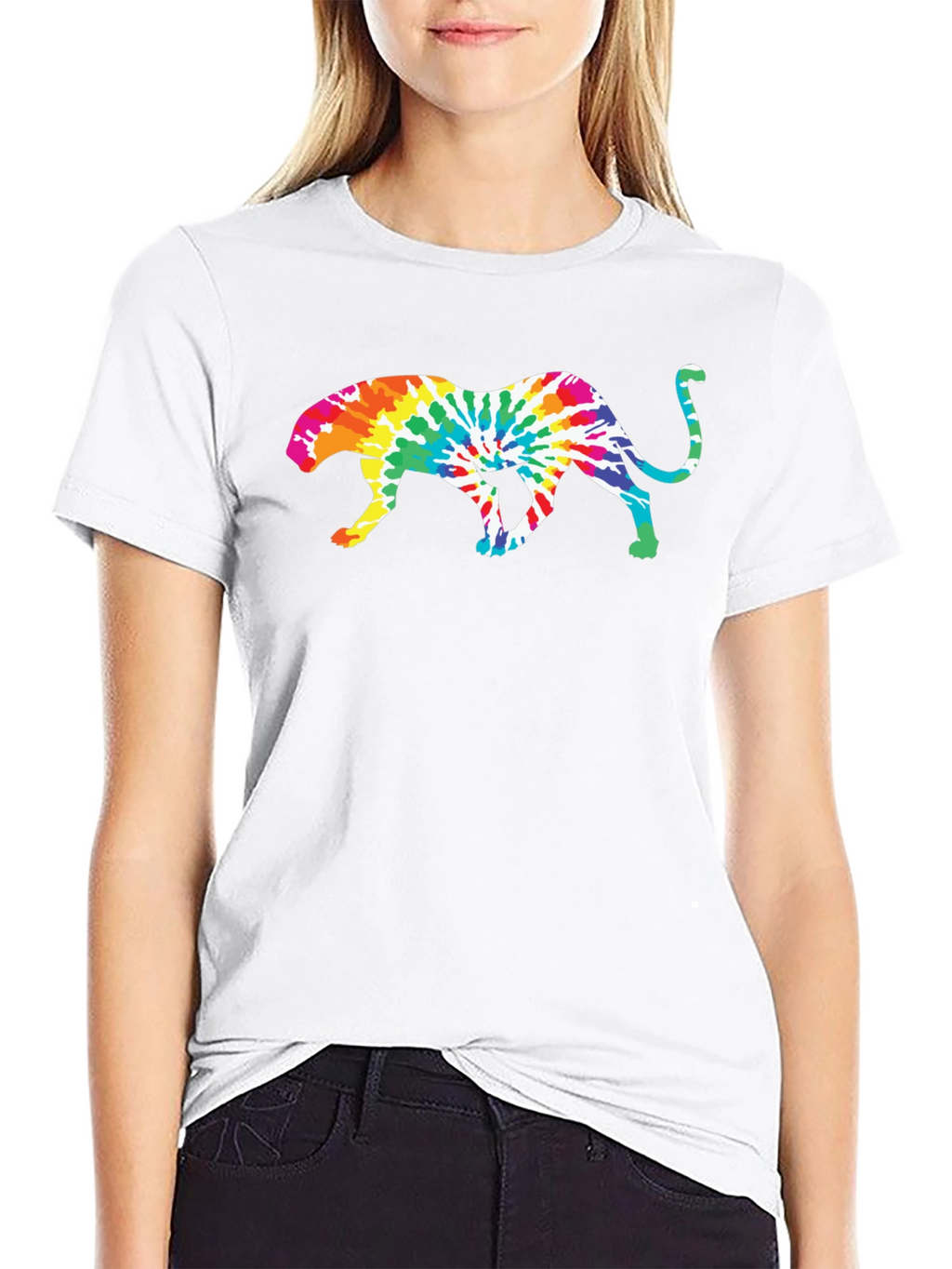 Tie Dye Jaguar Graphic T-Shirt