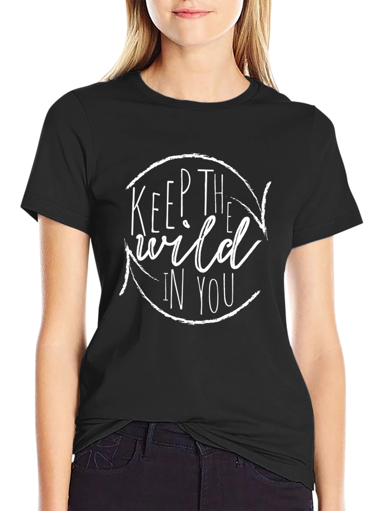 Keep The Wild In You Black Graphic Tee