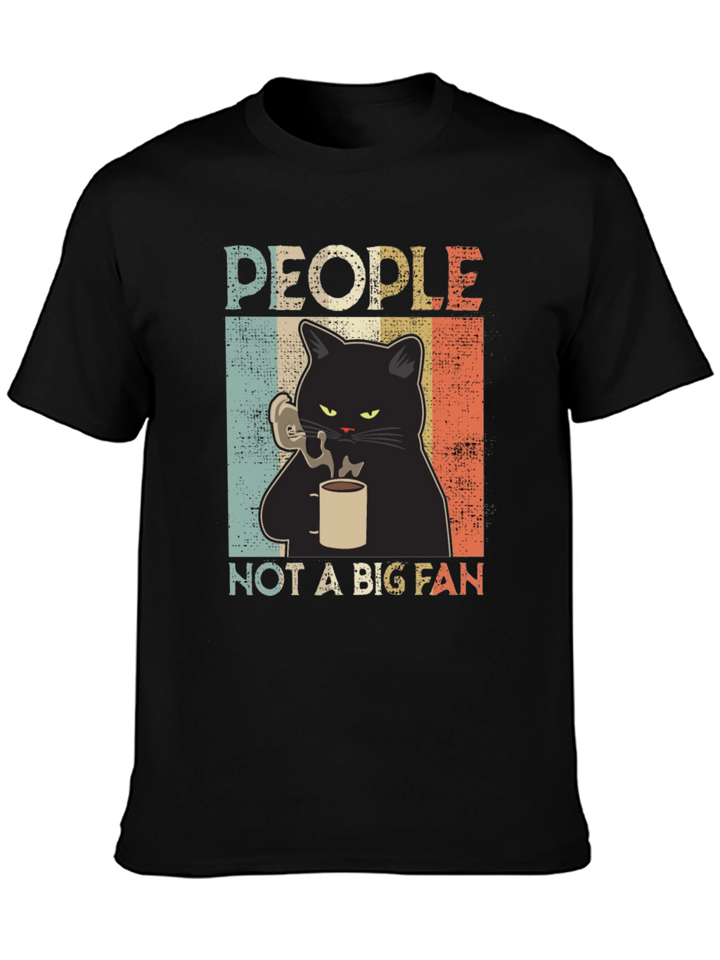 People Not A Big Fan Cat Graphic T-Shirt