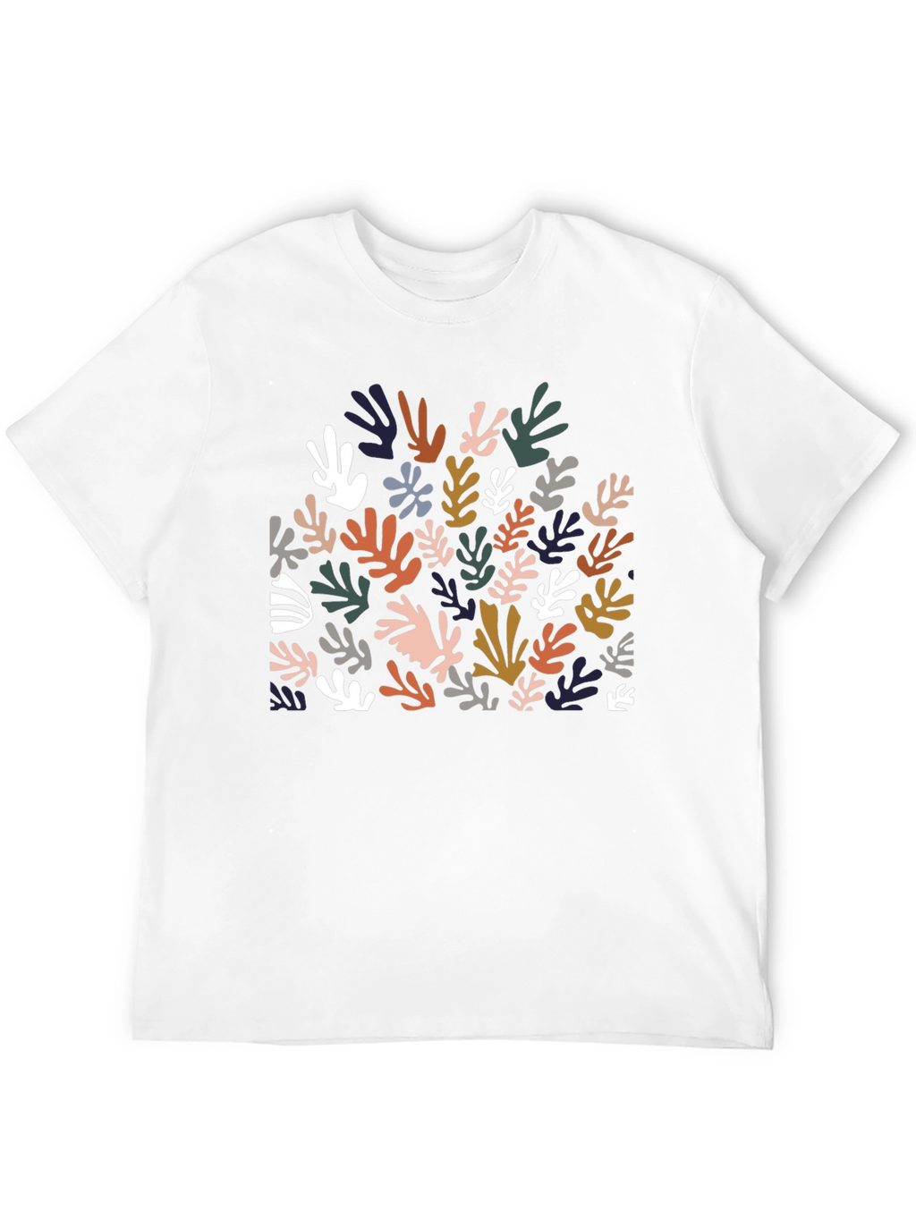Abstract Leaves Graphic T-Shirt - Modern Style