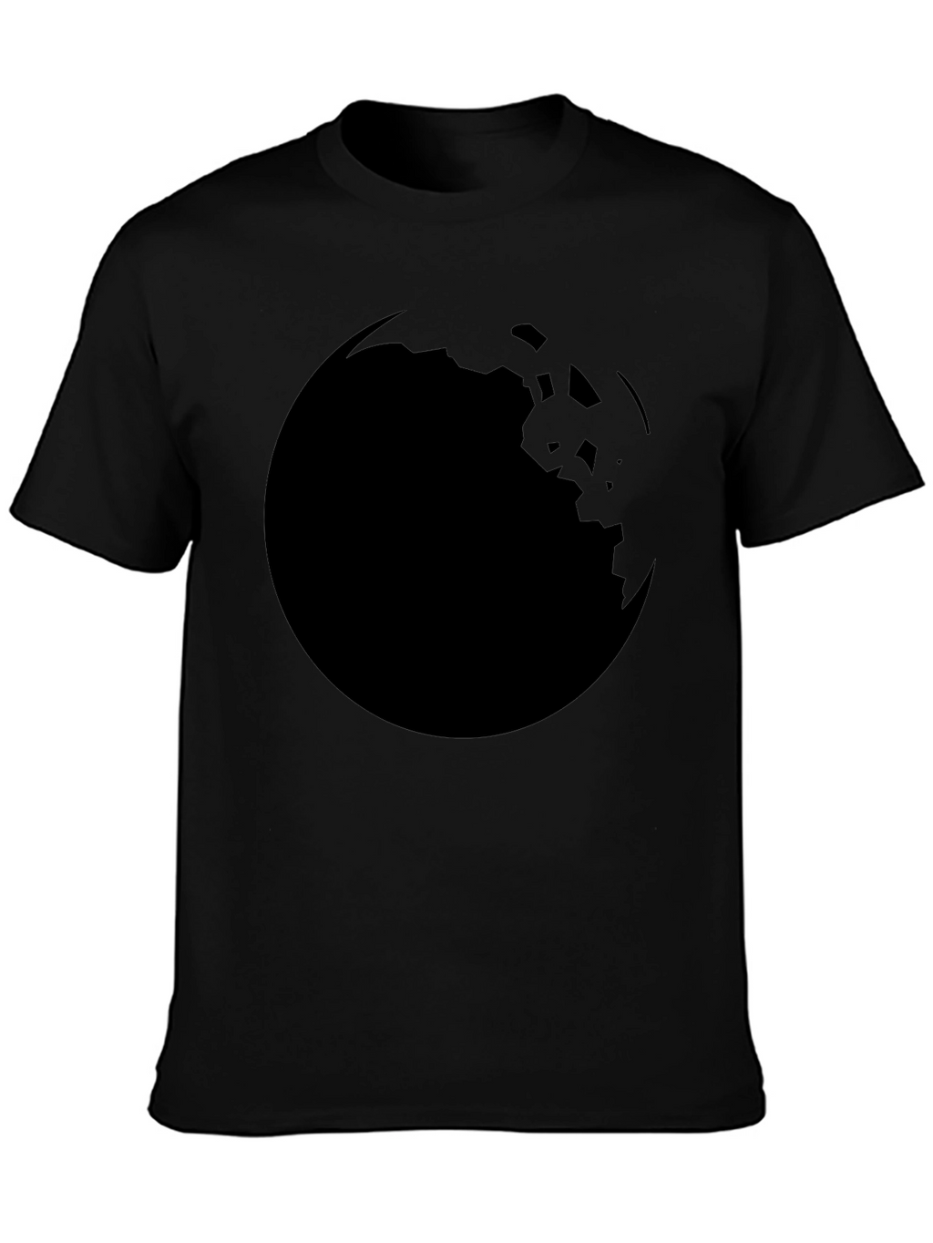 Minimalist Black Graphic Tee - Moon