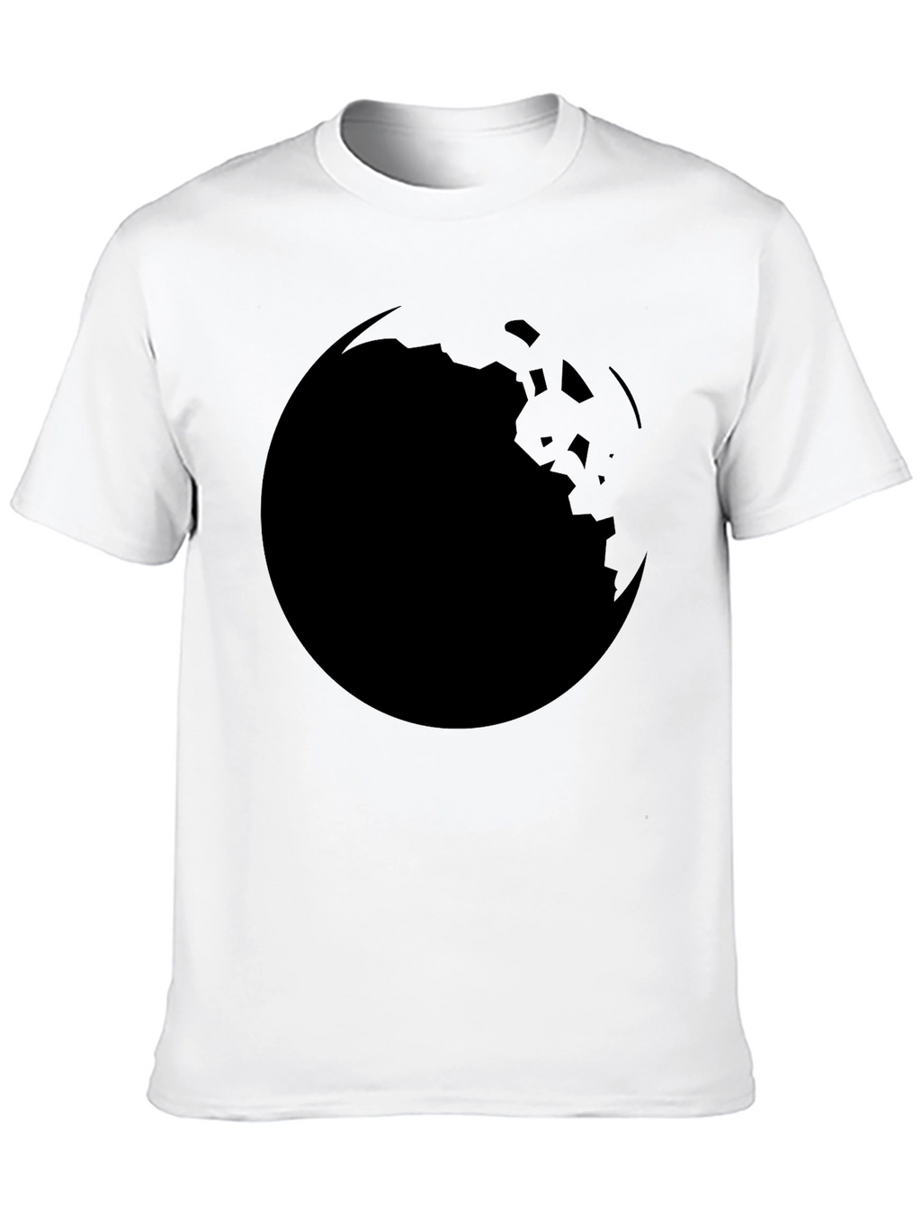 Minimalist Black Graphic Tee - Moon