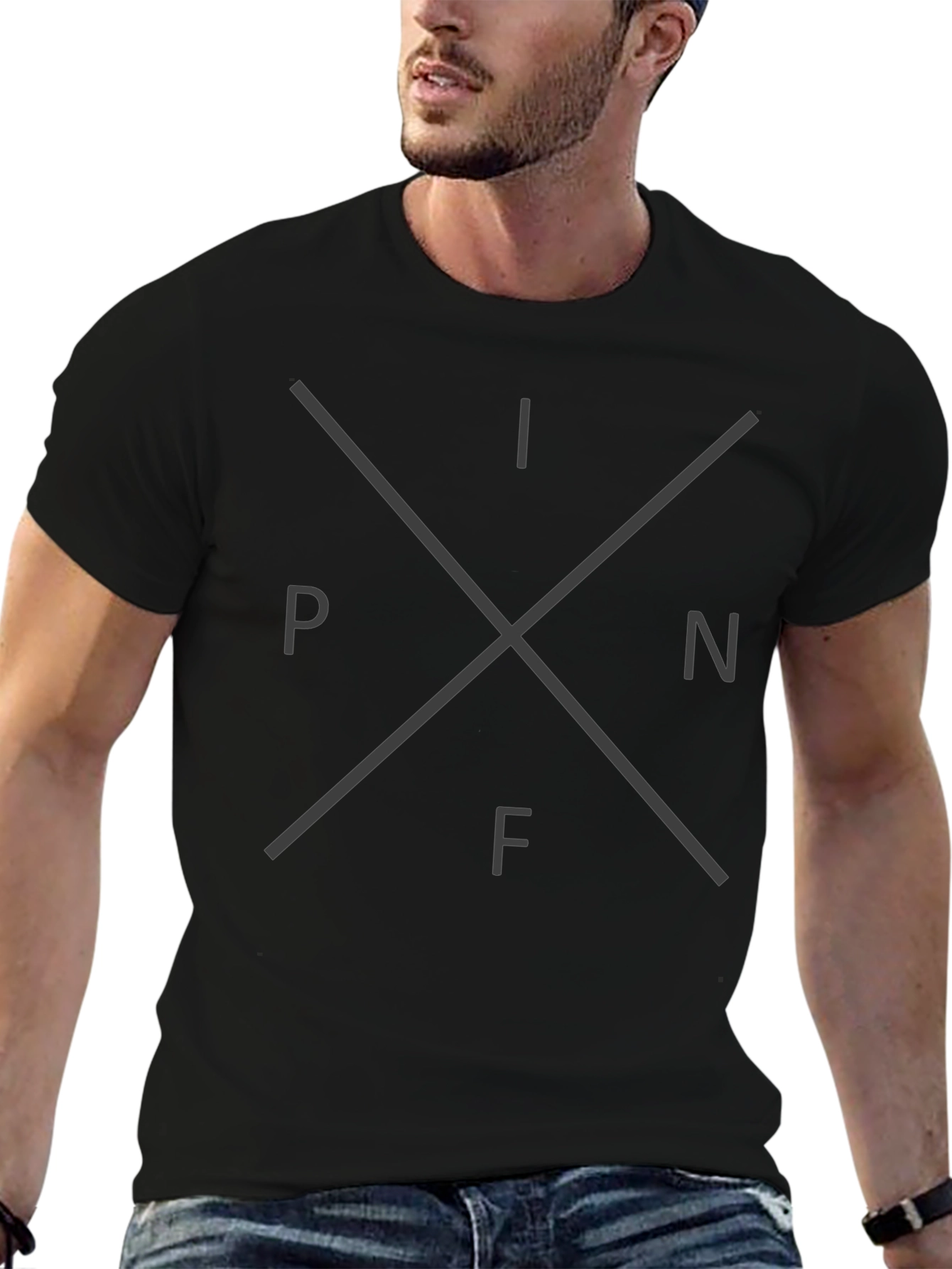 INPF Graphic Tee - Casual Style Black T-Shirt