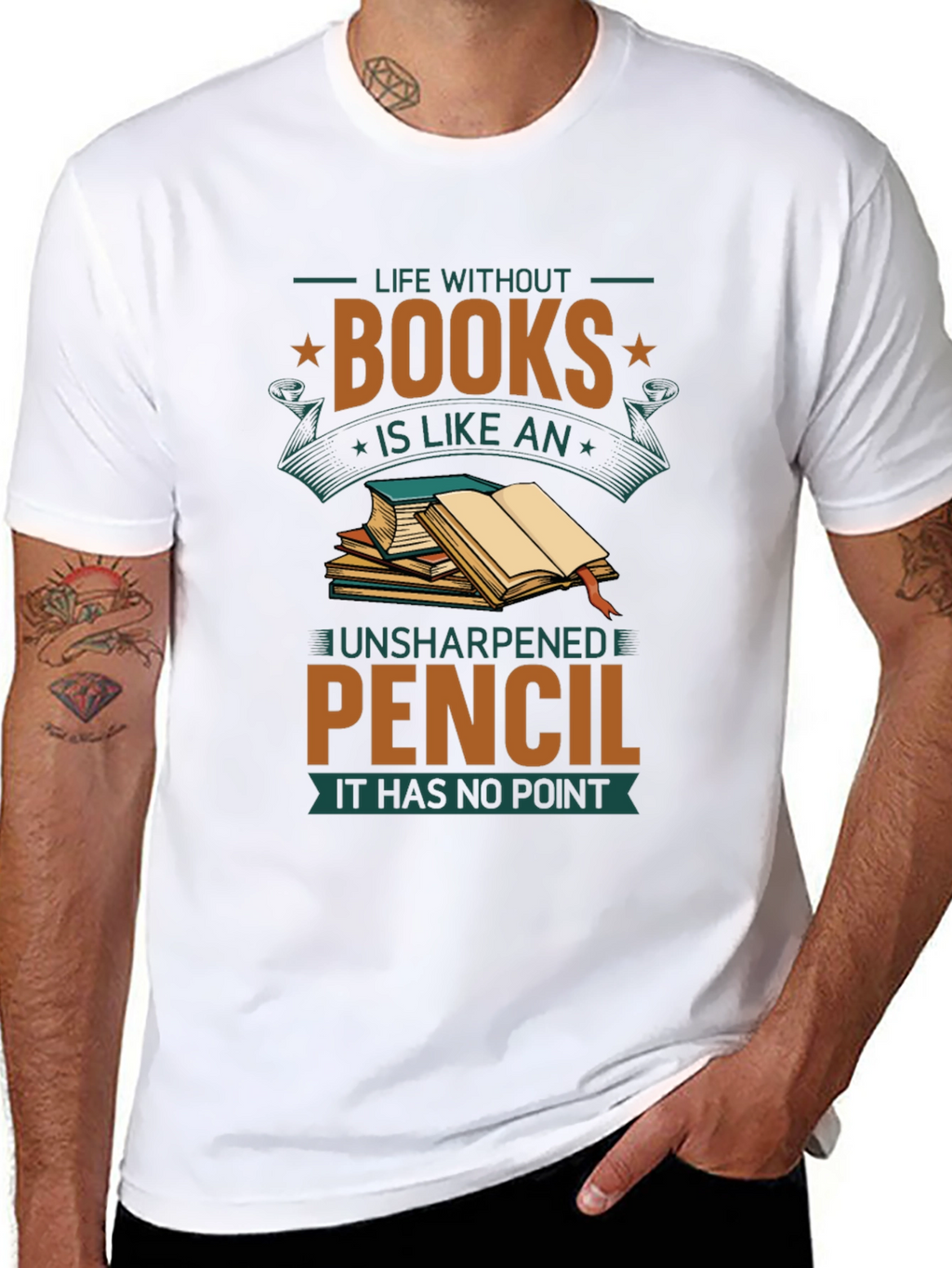 Book Lover T-Shirt: Life Without Books Graphic Tee